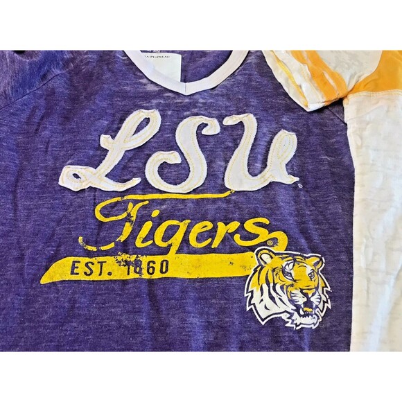 New LSU Tigers Women's T-Shirt Lot M NWT Shirts Geaux Tigers Cute Vintage Look - Picture 4 of 7